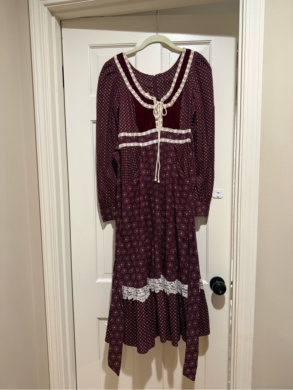 Vintage Burgundy Gunne Sax Dress